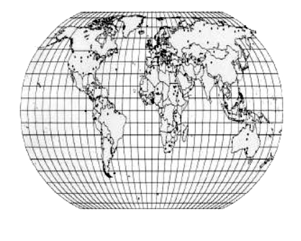 The network of surface weather stations used by McKitrick and Michaels (2004).