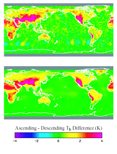 MSU Channel 2 brightness temperature differences 
