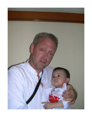 Claire and Daddy in Chengdu
