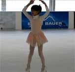 Claire skating to the Nutcracker Suite at the Bellevue Outdoor Arena on New Year's Eve, 2010.