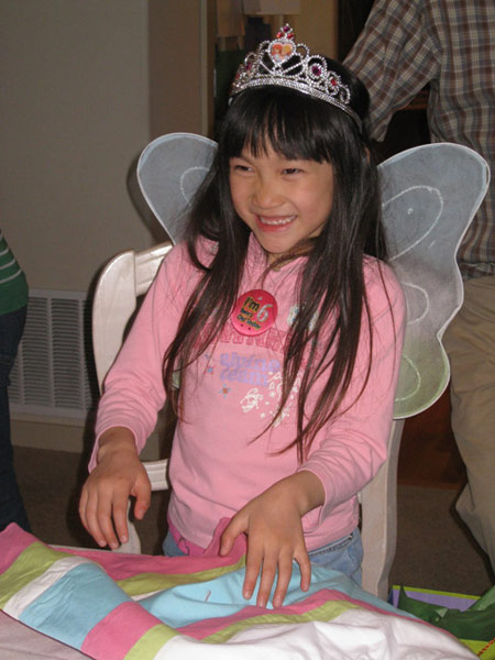 Claire at her 6th birthday party