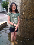 Claire at the water fountain park. July 2012.