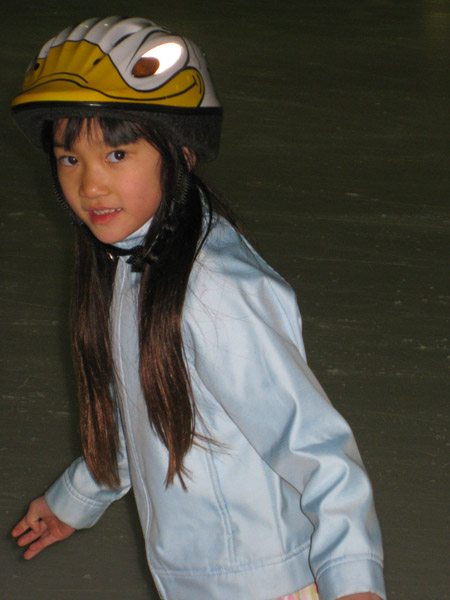 Claire at the ice skating rink in Renton.